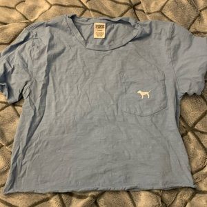 VS PINK cropped campus tee size medium